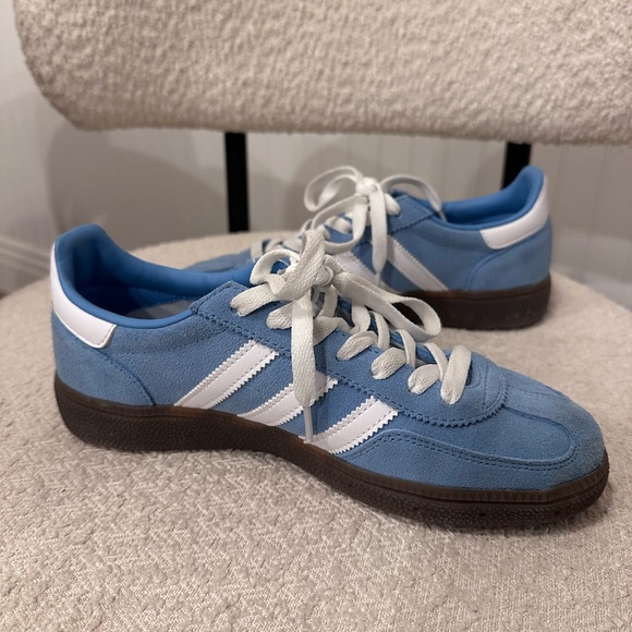Adidas Men's Light Blue and White Sneakers - Picture 3 of 10